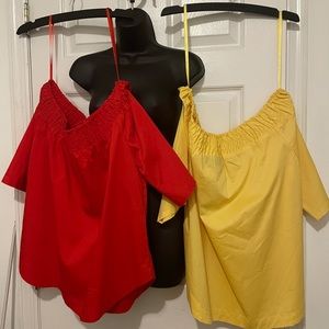 NWT 7th avenue XL shirts red and yellow